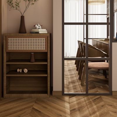 北欧中古风入户铁艺造型端景玄关