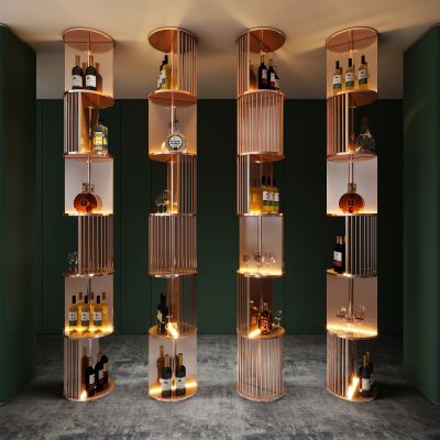 不锈钢红酒酒架铁艺金属商场超市红酒展示销售酒架