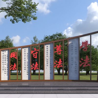 新中式法治党建雕塑小品