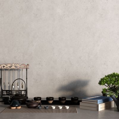 中式茶具 茶壶 文房四宝 毛笔