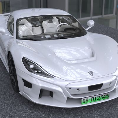 纯电动超级跑车汽车RimacNevera超跑