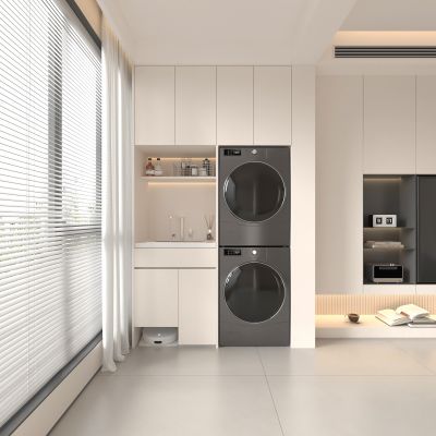 阳台洗衣区  家用电器 洗衣机 阳台收纳柜