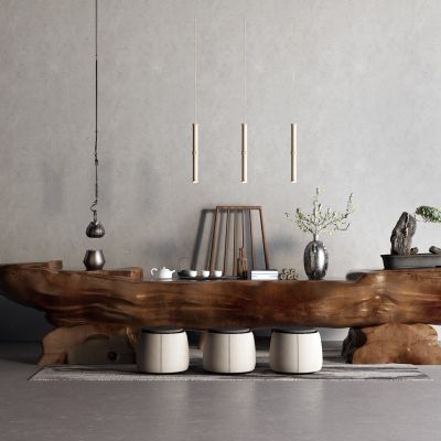 中式茶桌椅 根雕茶海