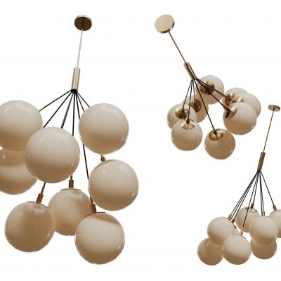 现代球形吊灯 玻璃球吊灯 轻奢艺术灯 金属吊灯 餐厅吊灯 客厅吊灯