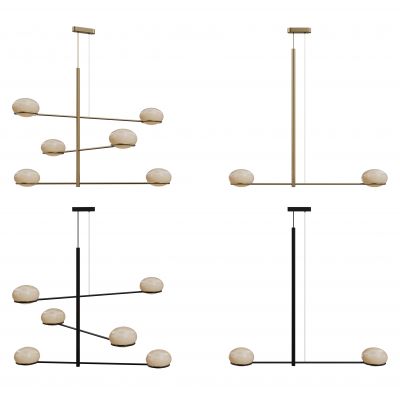 现代球形吊灯 圆形吊灯组合 轻奢艺术灯 金属吊灯
