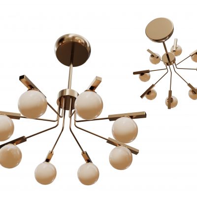 现代球形吊灯 玻璃球吊灯 轻奢艺术灯 金属吊灯 餐厅吊灯 客厅吊灯