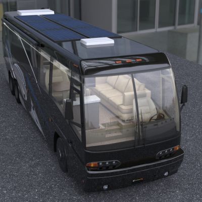 大巴车房车带内饰驾驶室家具床厨具户外露营