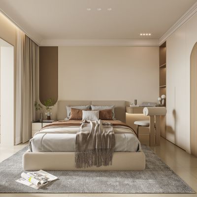 现代奶油风卧室