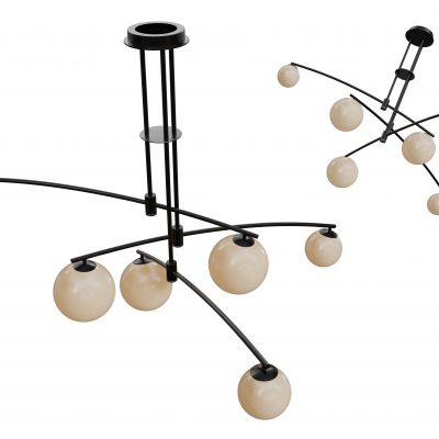 现代球形吊灯 玻璃球吊灯 轻奢艺术灯 金属吊灯 餐厅吊灯 客厅吊灯