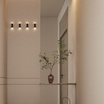 新中式 奶油 诧寂风 弧形 茶桌 入户隔断 玄关