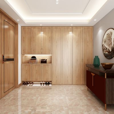 全屋定制 现代玄关鞋柜 定制门 条案