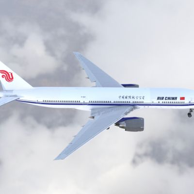 中国国际航空公司波音777带内饰驾驶舱