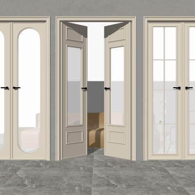 现代双开门玻璃门入户门卧室门
