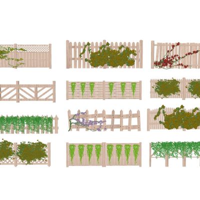 中式木围栏木栅栏篱笆护栏实木花架木篱笆木围挡实木围墙