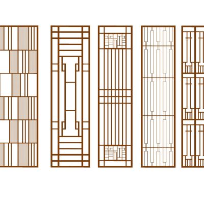 中式屏风隔断实木格栅花窗隔断漏窗隔断