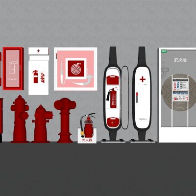 现代消防设施消防器械消火栓灭火器消防用具消防工具灭火器箱