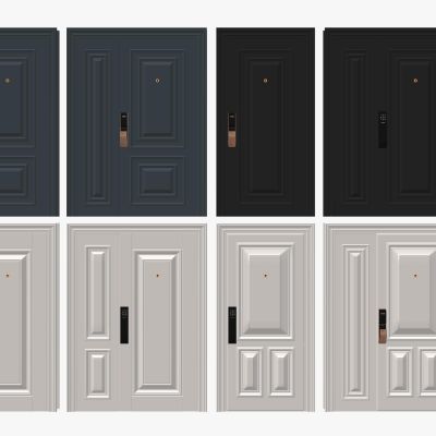 现代入户门防盗门密码锁门智能门锁单开门双开门金属防盗门