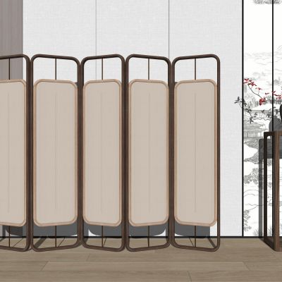 中式屏风隔断木格栅实木屏风实木隔断