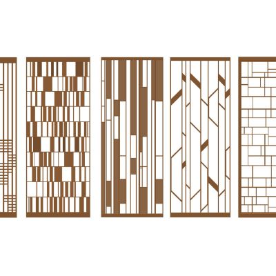 中式屏风隔断实木格栅花窗漏窗隔断金属格栅