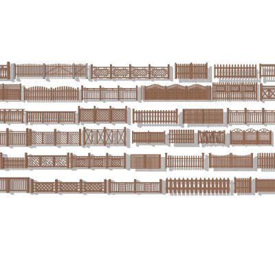 中式木围栏木栅栏篱笆护栏庭院围栏木围挡河道护栏防腐木护栏