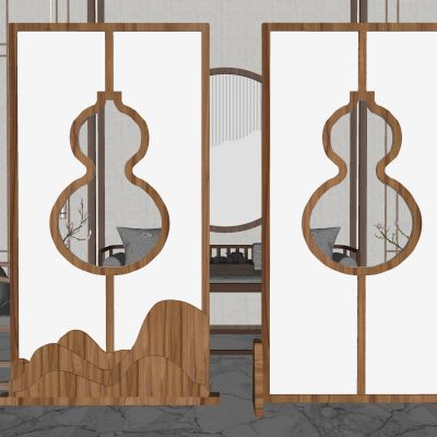 中式屏风隔断木格栅实木屏风漏窗屏风
