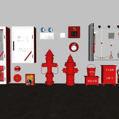 消防器材设备组合消防设施消防门消防柜安全出口灭火器烟雾报警器消火栓消防栓消防桶