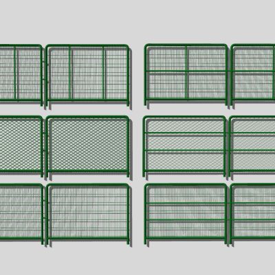 现代铁丝网护栏围栏钢丝网绿色铁网金属网围栏铁艺栅栏