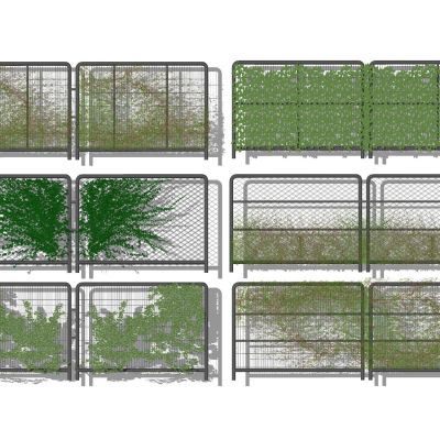 现代铁丝网护栏围栏钢丝网绿色铁网金属网围栏攀爬植物攀爬网
