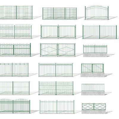 现代铁丝网护栏围栏钢丝网绿色铁网金属网围栏