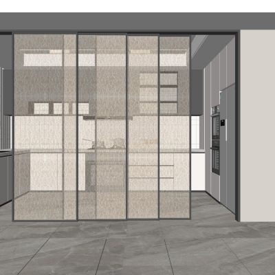 现代夹丝玻璃推拉门厨房门阳台门