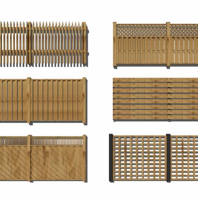 中式木围栏木栅栏篱笆护栏实木护栏木围挡栅栏门实木围墙
