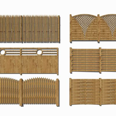 中式实木围栏木栅栏篱笆护栏实木护栏木围挡栅栏门木围墙