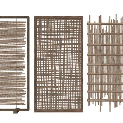 中式竹篱笆围栏护栏隔断竹排木栅栏隔断格栅