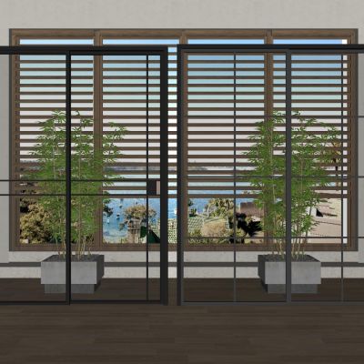 现代玻璃推拉门入户门卧室门厨房门