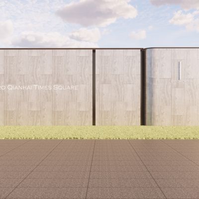 现代居住区景墙围墙格栅围栏