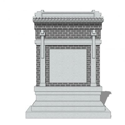 中式景墙照壁影壁墙围墙浮雕马头墙瓦片墙中式纹样雕花砖雕牌楼