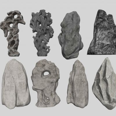 中式景石自然石太湖石假山景观石山石