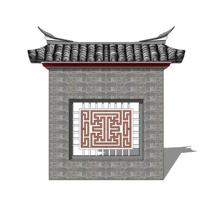 中式景墙照壁影壁墙围墙浮雕马头墙瓦片墙中式纹样雕花砖雕牌楼书法景墙花窗