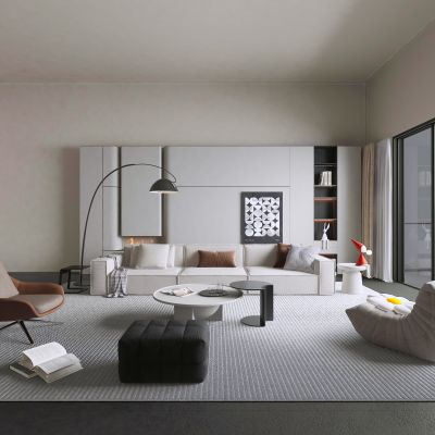 现代沙发茶几组合