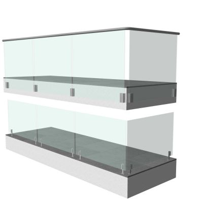 现代玻璃栏杆扶手金属栏杆护栏不锈钢护栏围栏