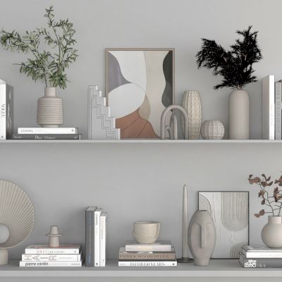 书架 置物架 墙面挂架 书籍杂志 花瓶 雕塑 陶瓷器皿