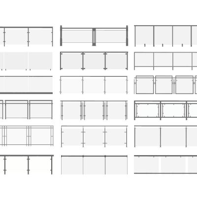 现代玻璃栏杆扶手金属栏杆护栏不锈钢护栏阳台护栏商业围栏