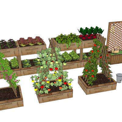 农作物菜园蔬菜果蔬菜地种植箱蔬菜箱爬藤架田园工具