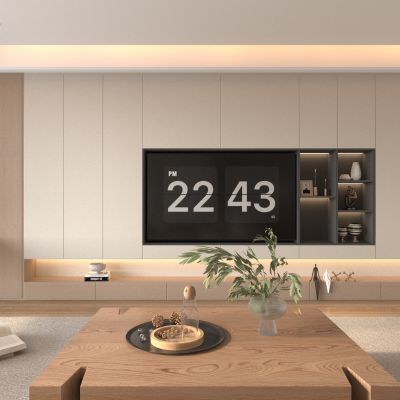 客厅  多人沙发 电视柜 茶几 装饰画 室内装饰 