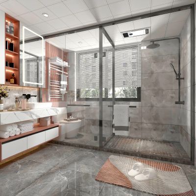 卫生间 浴室柜 淋浴区 浴室摆件