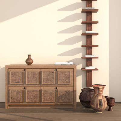 柜子 收纳柜 边柜 矮柜 餐边柜 书架 陶瓷盆 陶罐