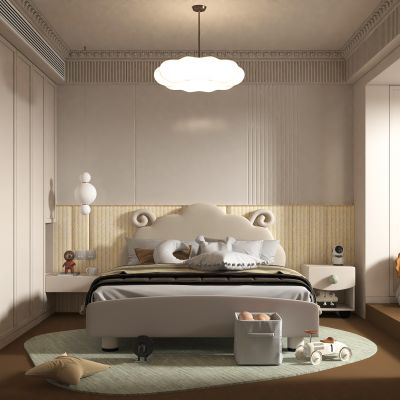 卧室 男孩房 双人床 儿童玩具 室内摆件