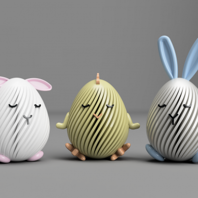 现代卡通雕塑摆件 儿童玩具公仔 卡通动物摆设 装饰陈设品 兔子绵羊小鸡公仔