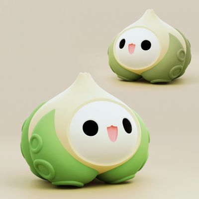 现代吉祥物洋葱小鱿，守望先锋手办雕塑摆件，儿童玩具摆设，潮玩陈设
