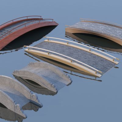 新中式景观桥 石桥组合